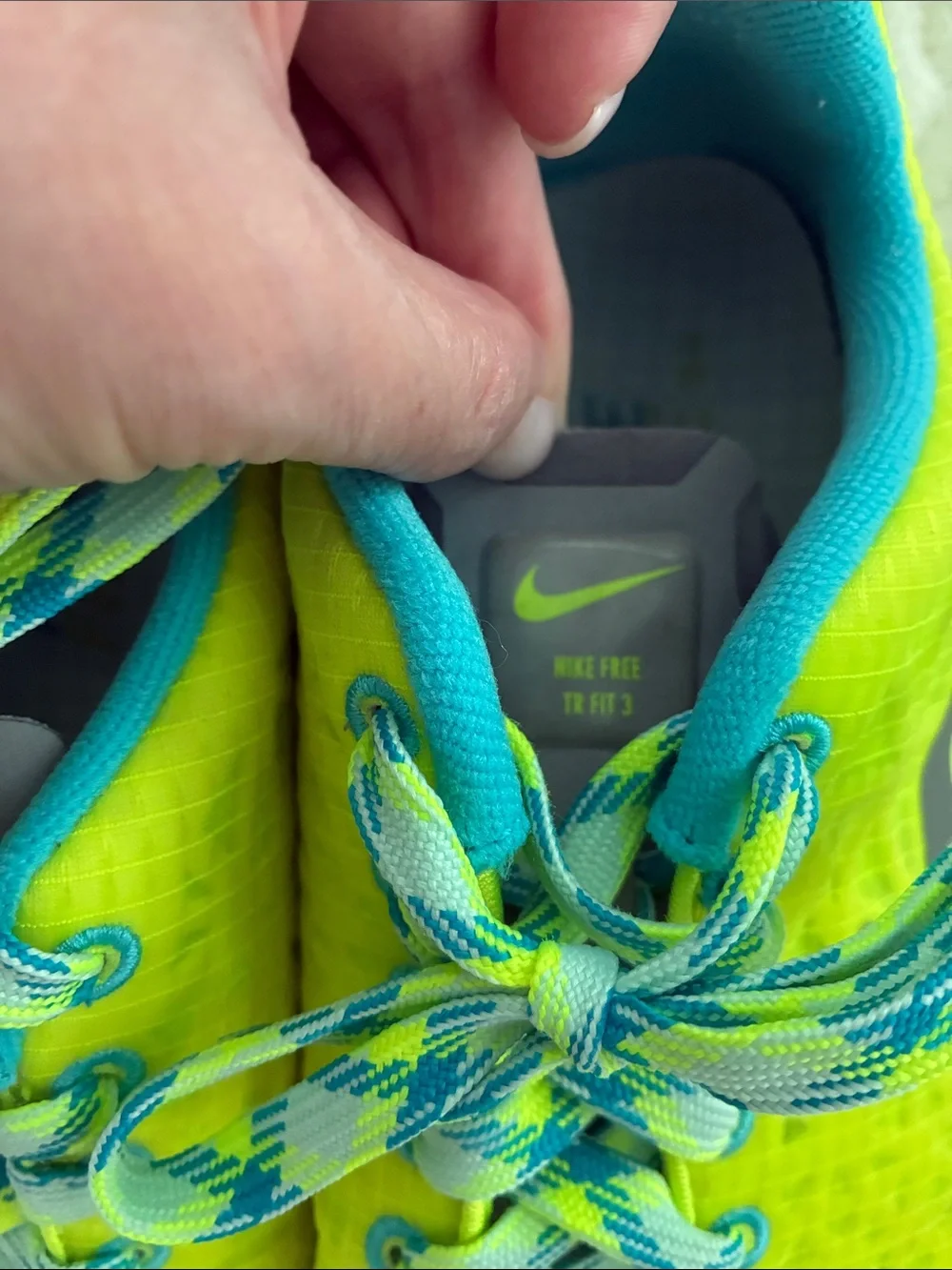 Nike Neon Yellow & Teal Running Shoes